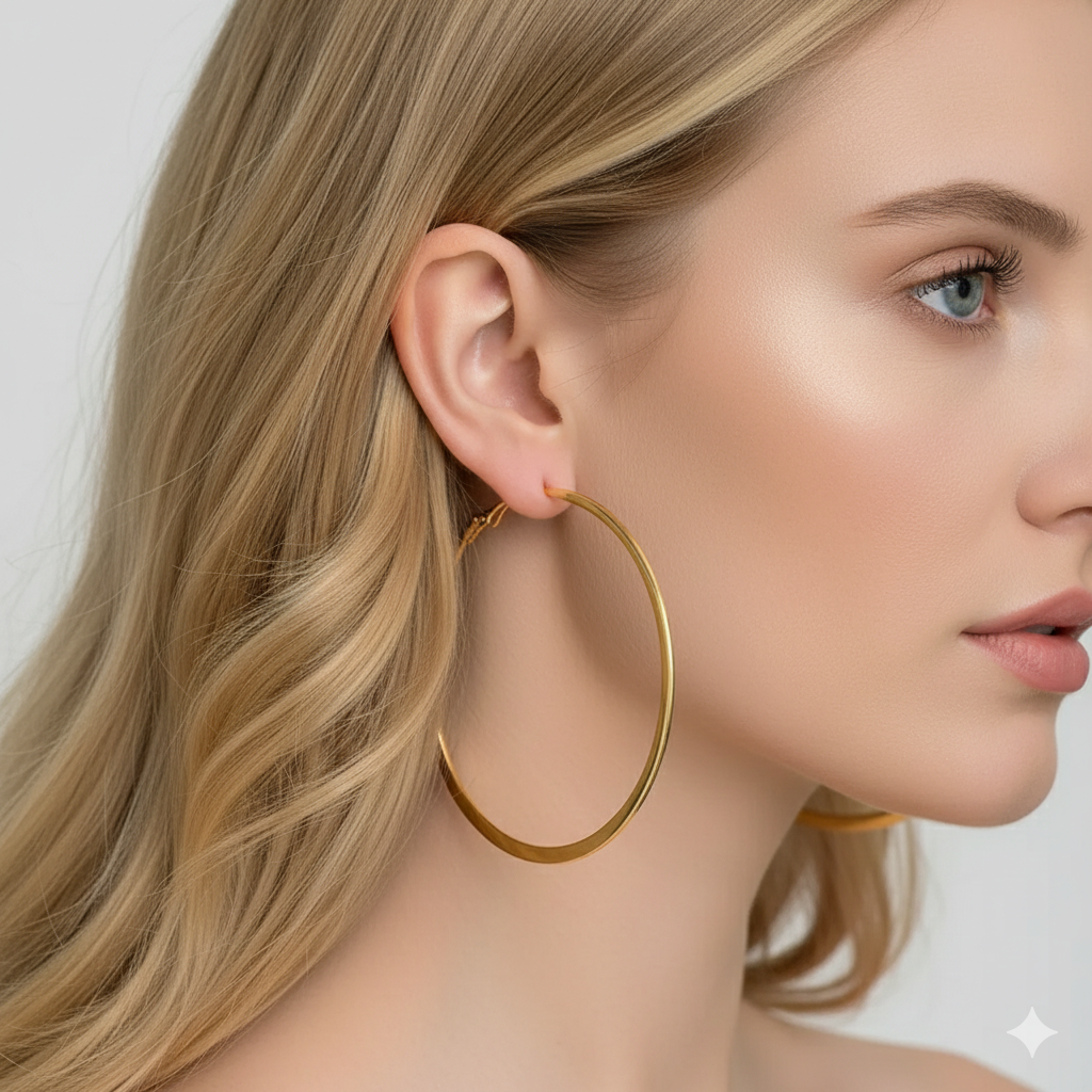 Big Hoop Oorringen in Goud