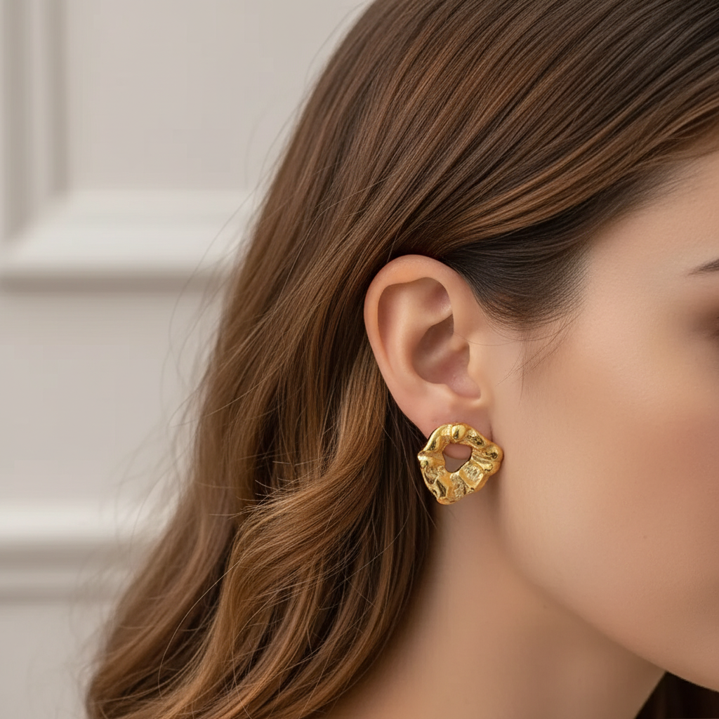 Bohemian Cirkelvormige Oorbellen - Goud