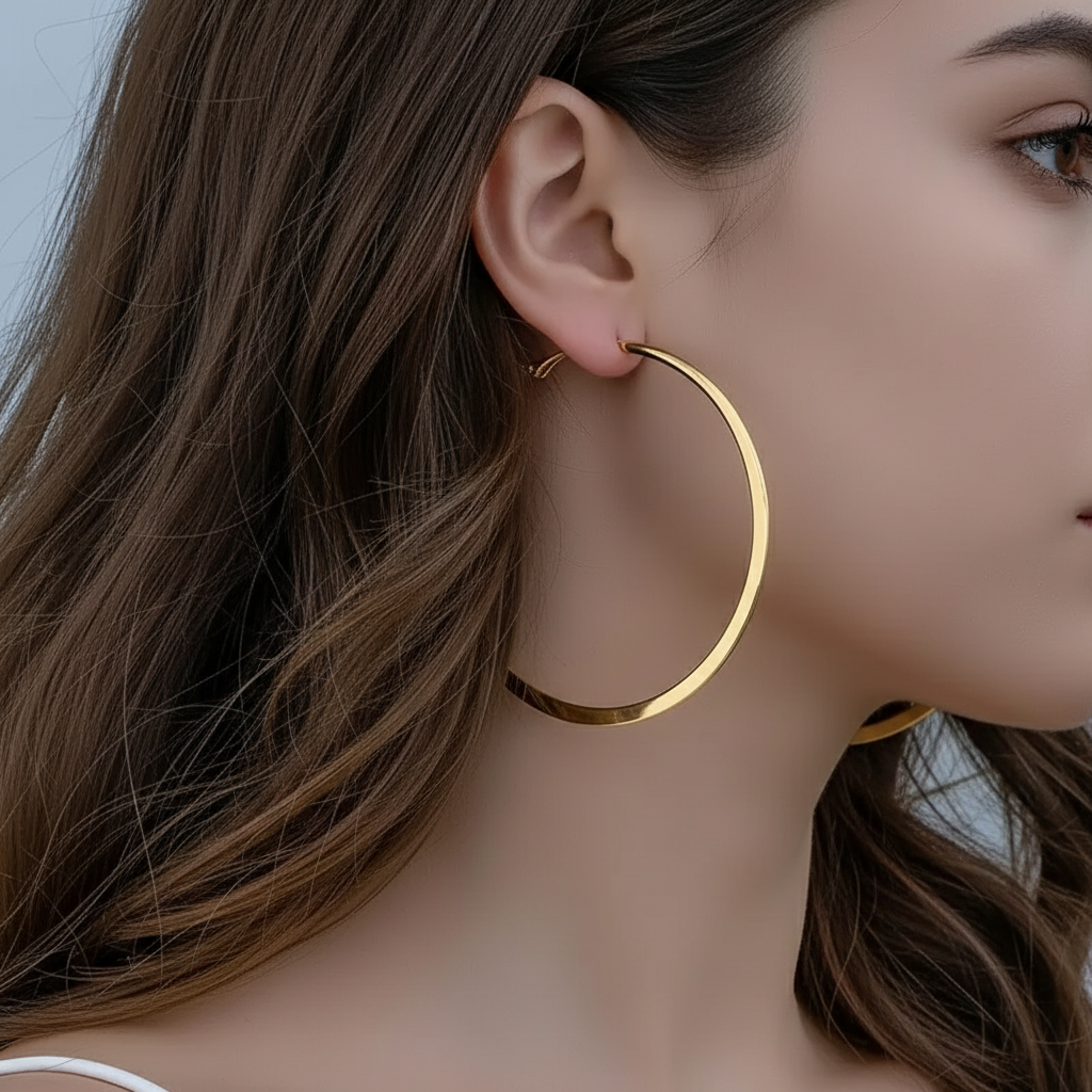 Big Hoop Oorringen in Goud