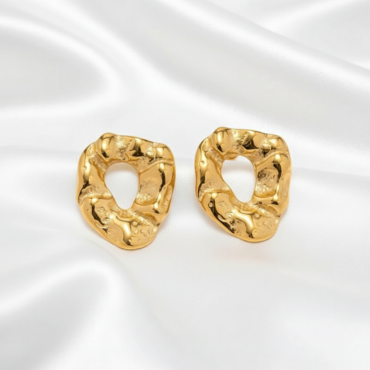 Bohemian Cirkelvormige Oorbellen - Goud