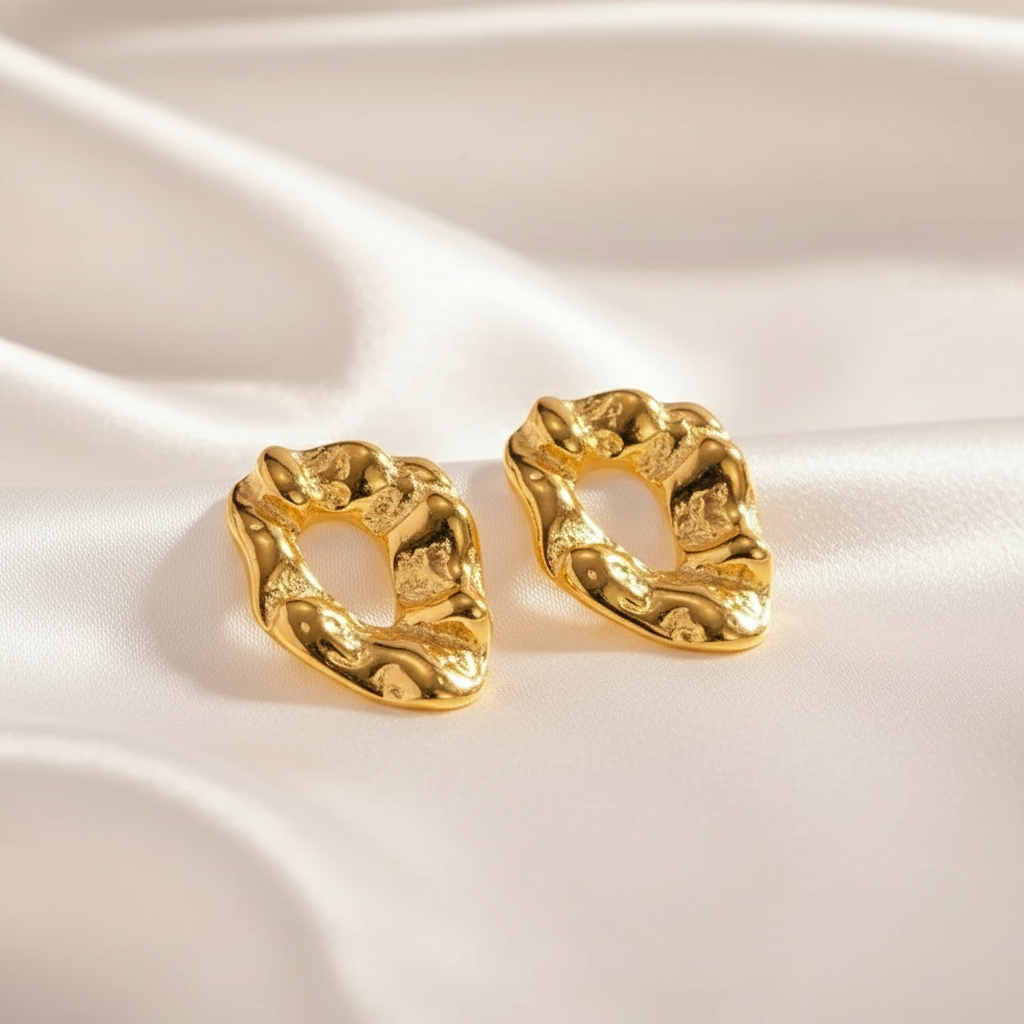 Bohemian Cirkelvormige Oorbellen - Goud