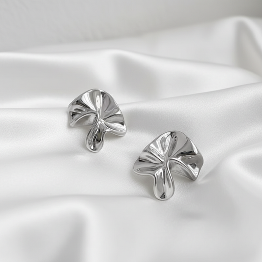 Elegante Abstracte Oorbellen - Zilver