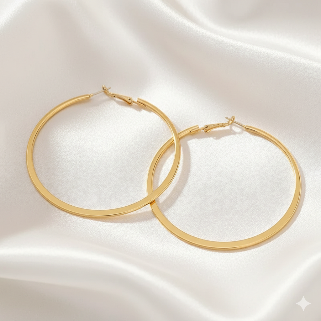 Big Hoop Oorringen in Goud