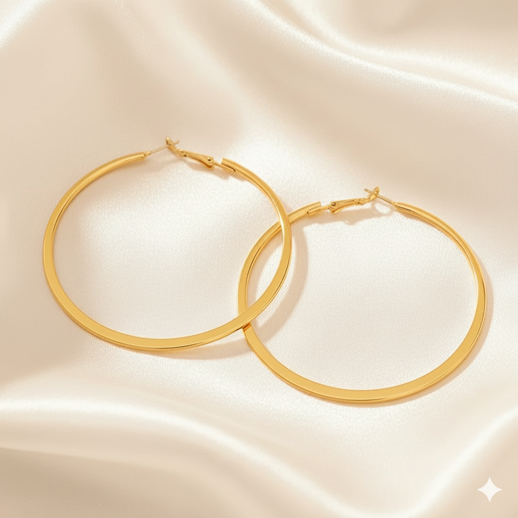 Big Hoop Oorringen in Goud