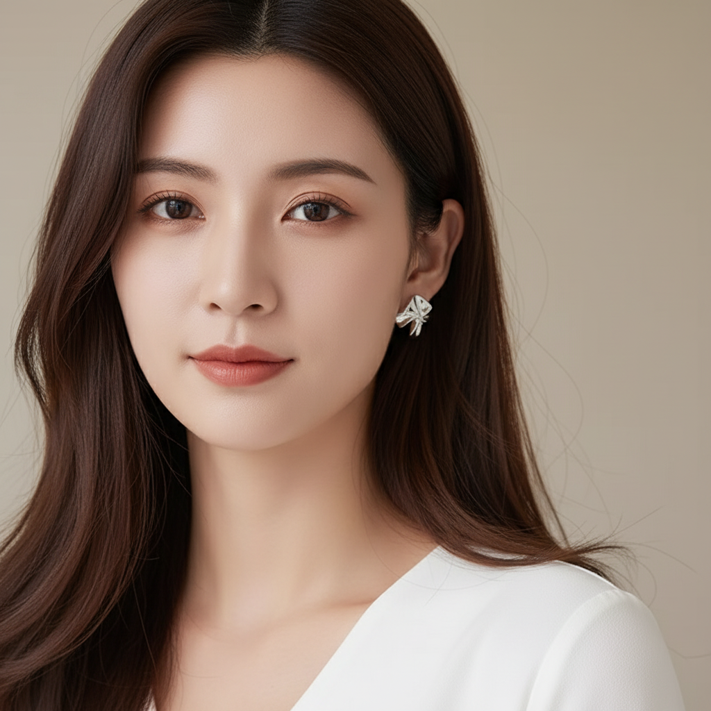 Elegante Abstracte Oorbellen - Zilver